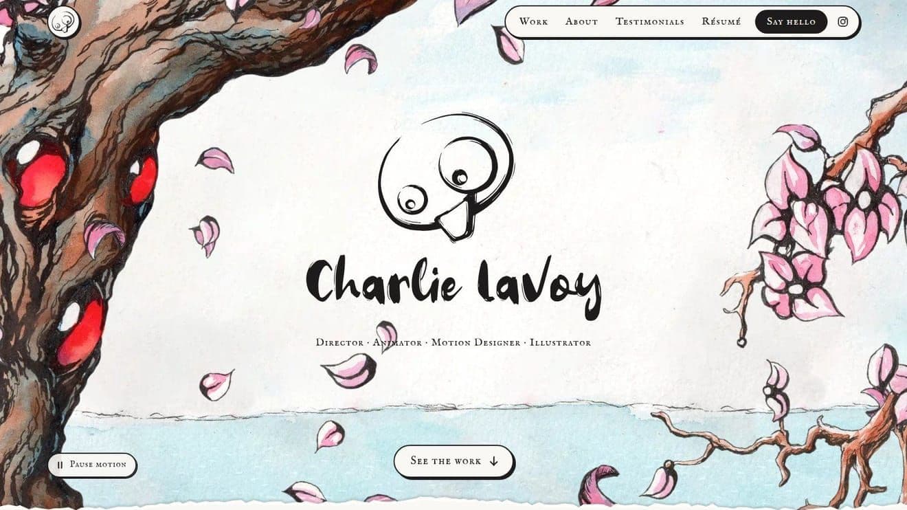 Charlie LaVoy homepage screenshot